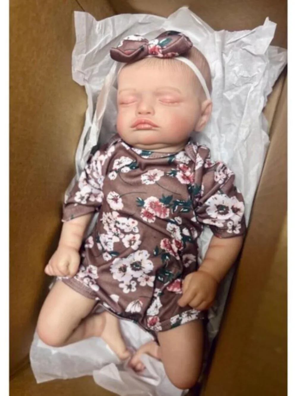 20 Inch Reborn Baby Girl Doll Lifelike Weighted Sleeping Hand Painted Hair